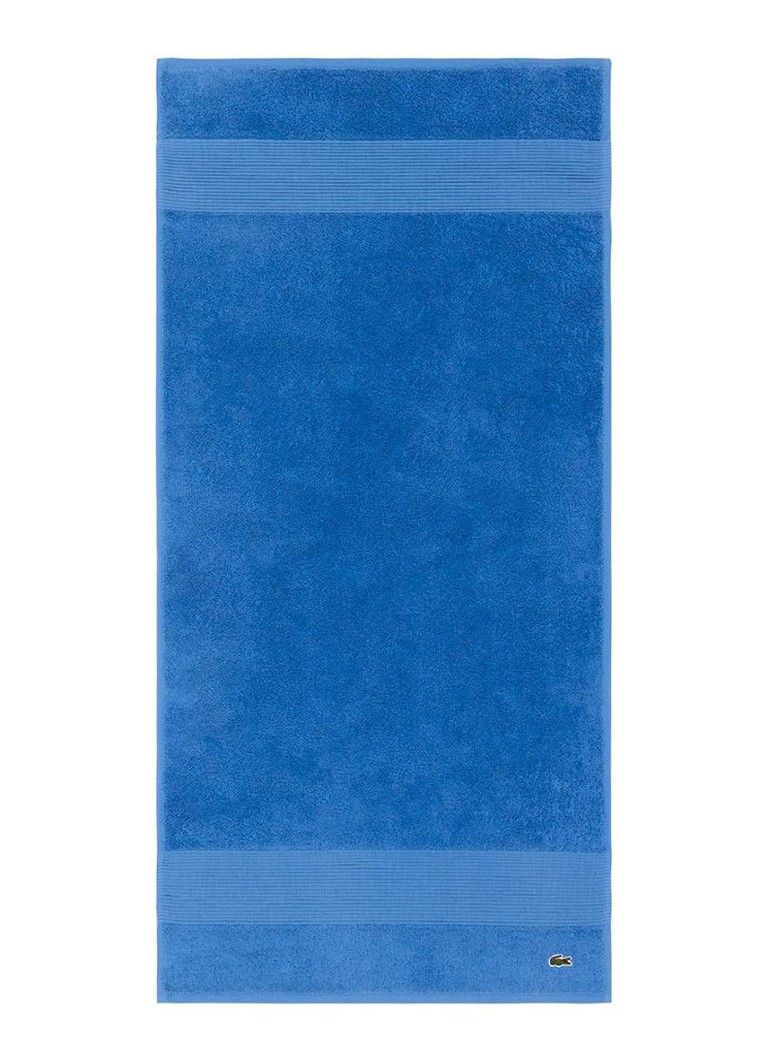 Lacoste L Lecroco badhanddoek - 600 gr/m2 - 50 x 100 cm Blauw - Deal