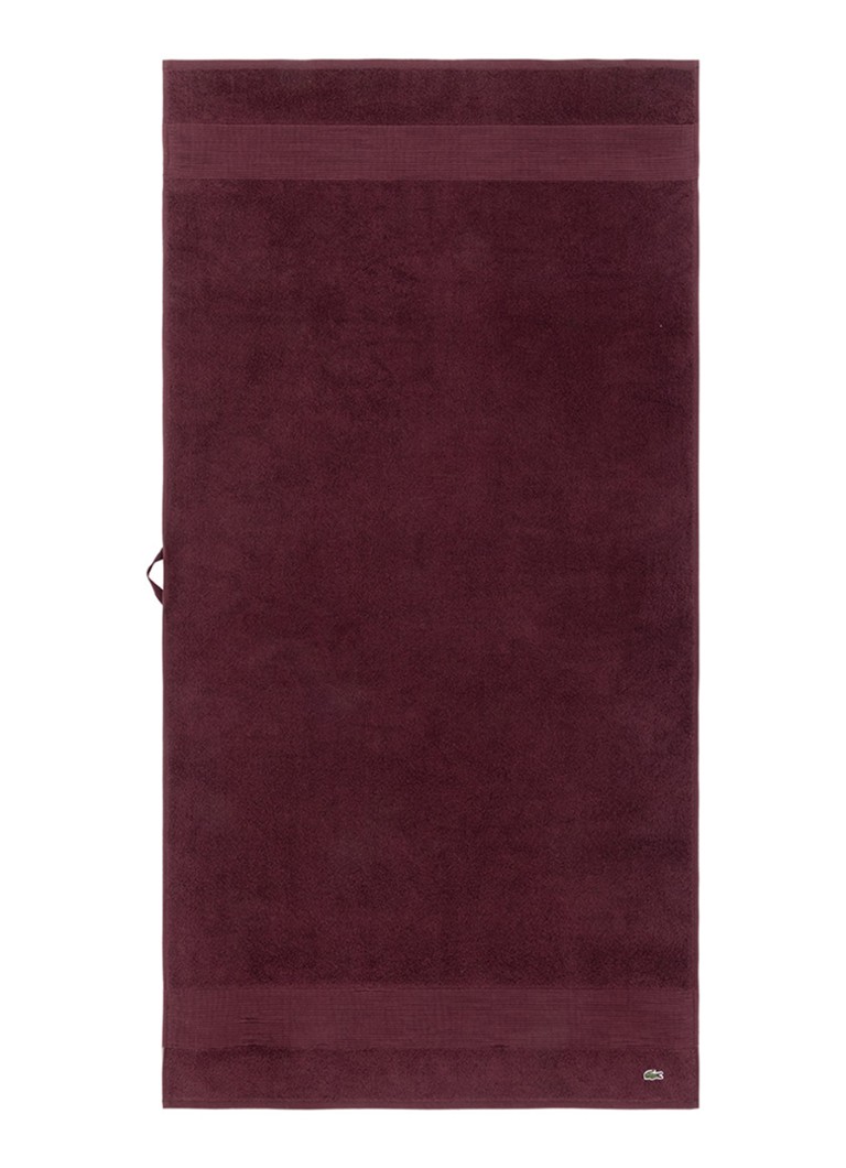 Lacoste L Lecroco badlaken - 600 gr/m2 - 70 x 140 cm Bordeauxrood