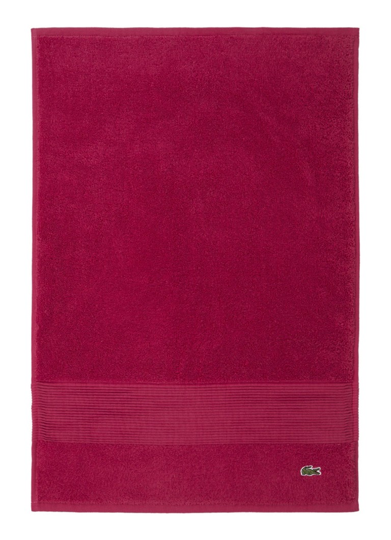 Lacoste L Lecroco gastendoek - 600 gr/m2 - 60 x 40 cm Kersenrood - Deal