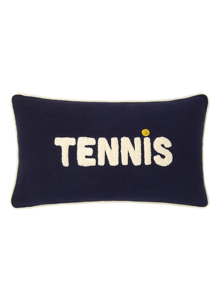 Lacoste L Tennis sierkussenhoes 33 x 57 cm Donkerblauw