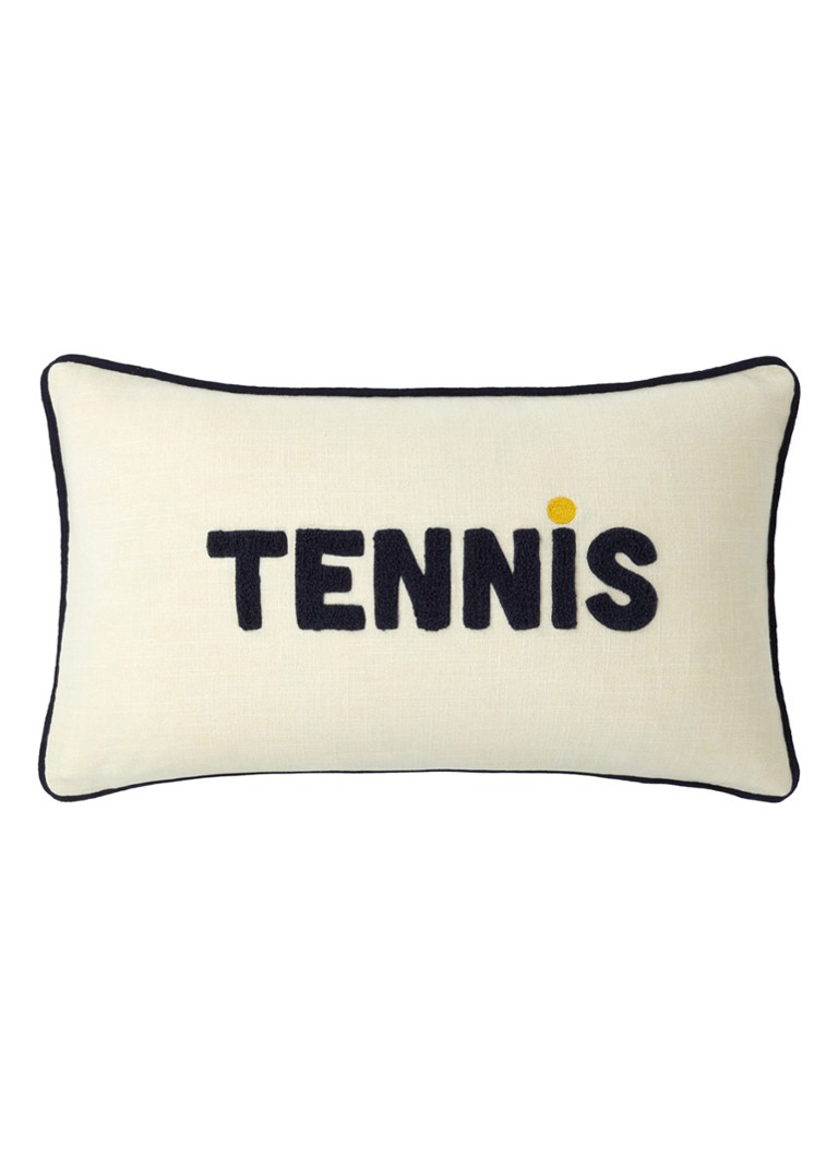 Lacoste L Tennis sierkussenhoes 33 x 57 cm Creme