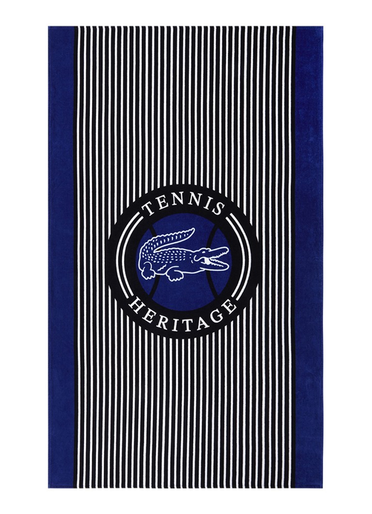 Lacoste L Ace strandlaken - 450 gr/m² - 100 x 170 cm Blauw - Deal