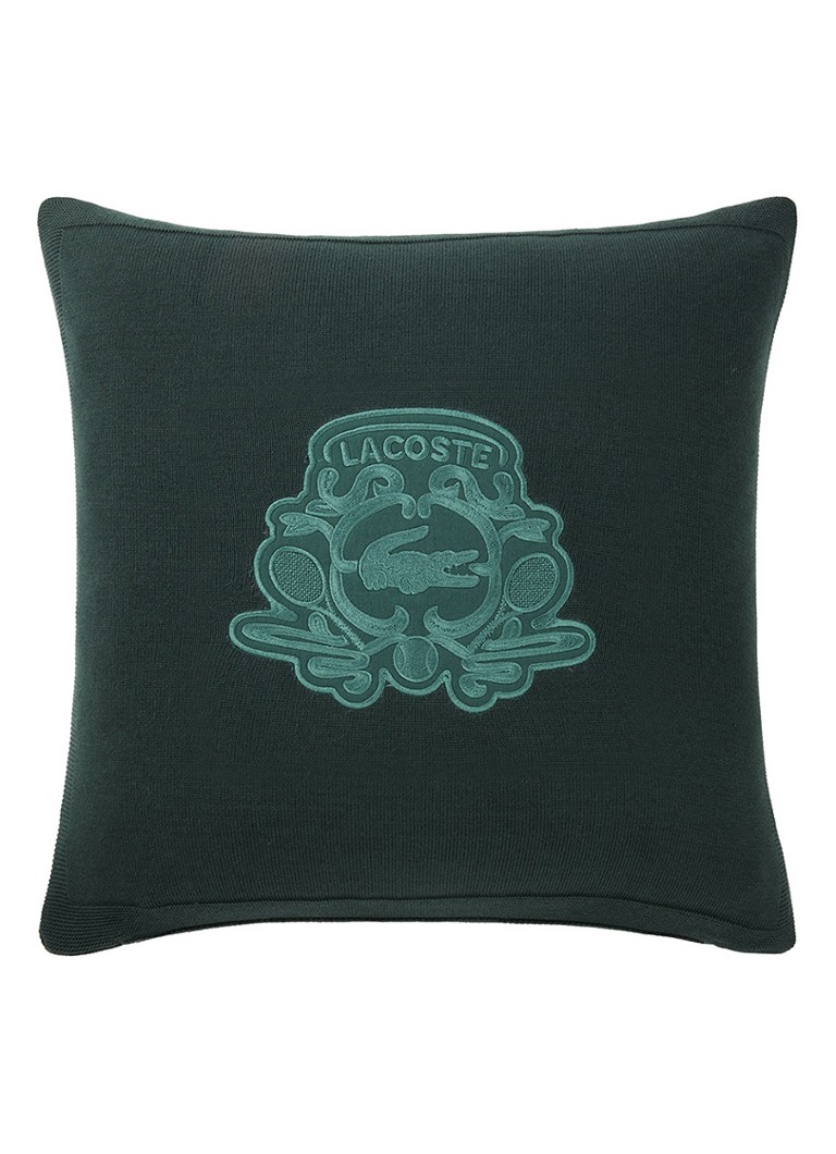 Lacoste L Blason sierkussenhoes 45 x 45 cm Bronsgroen - Deal