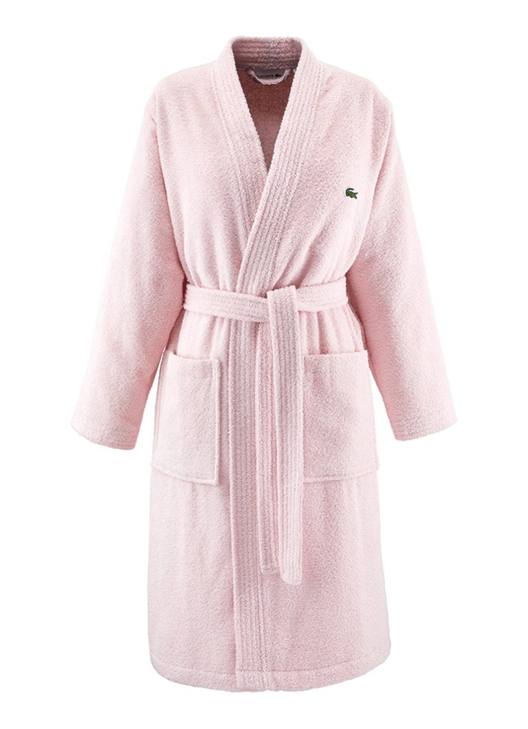 Lacoste Dames L Lecroco badjas - unisex in de kleur Lichtroze