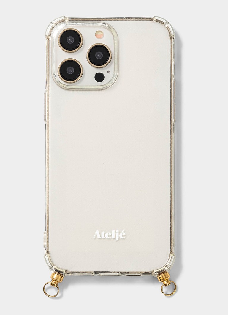 Ateljé Dames Transparant telefoonhoesje voor iPhone 14 Pro Max in de kleur Transparant, maat: 1maat