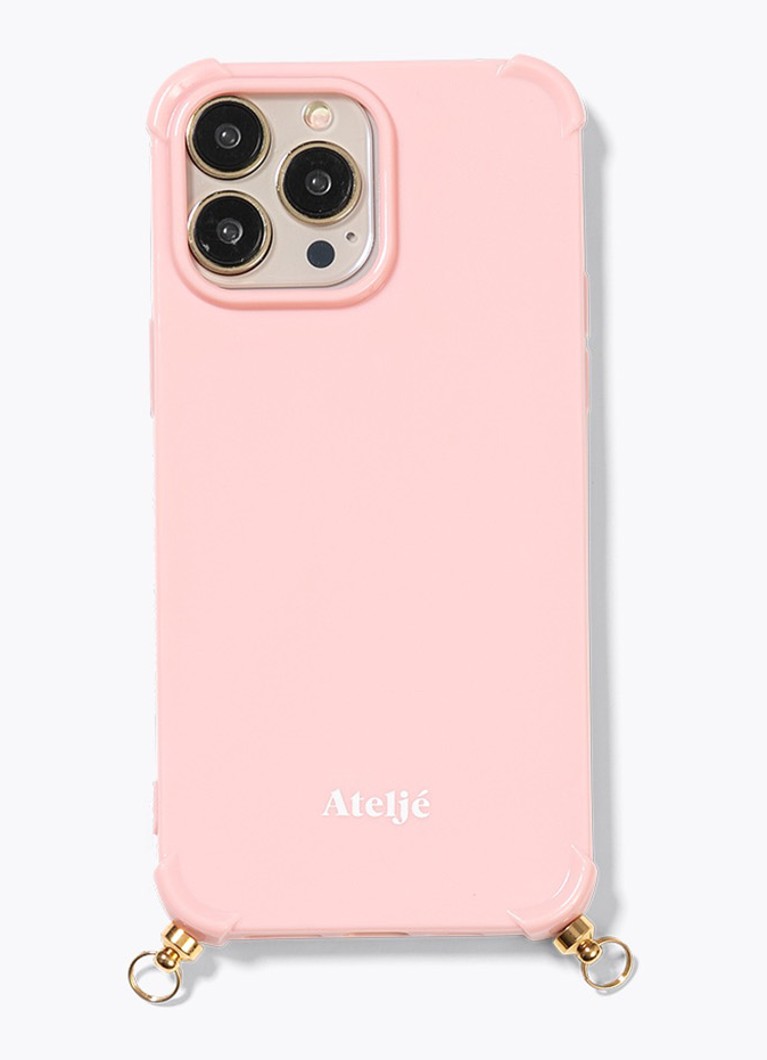 Ateljé Dames Telefoonhoes voor iPhone 12/12 Pro in de kleur Lichtroze, maat: 1maat
