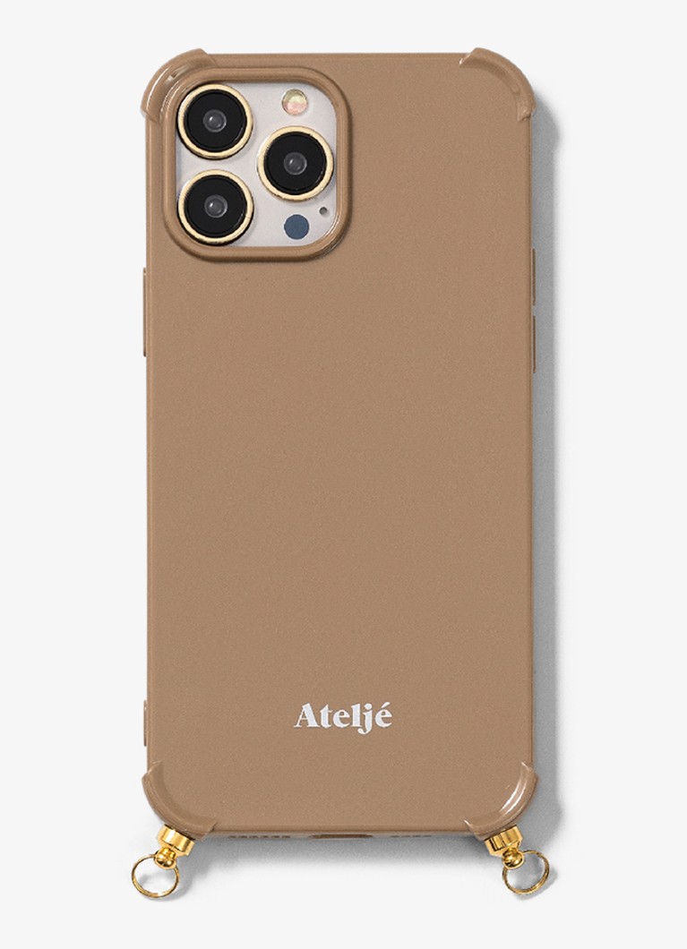Ateljé Dames Telefoonhoes voor iPhone 16 Pro Max in de kleur Camel, maat: 16promax