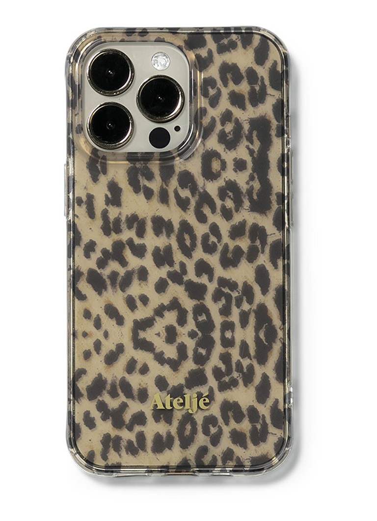 Ateljé Dames Telefoonhoes voor iPhone 14 Pro in de kleur Bruin, maat: 1maat