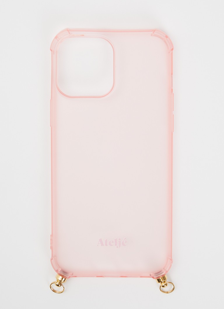 Ateljé Dames Telefoonhoes voor iPhone 13 Pro Max in de kleur Roze, maat: 1maat