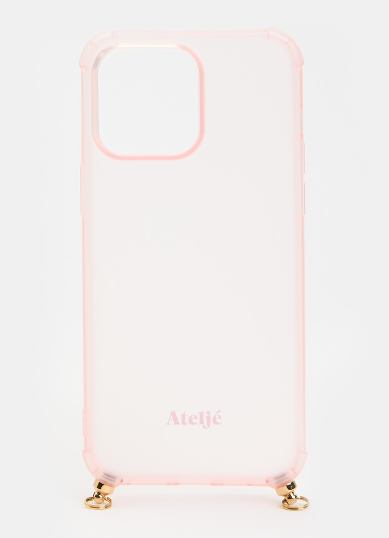 Ateljé Dames Telefoonhoes voor iPhone 14 Pro Max in de kleur Roze, maat: 1maat