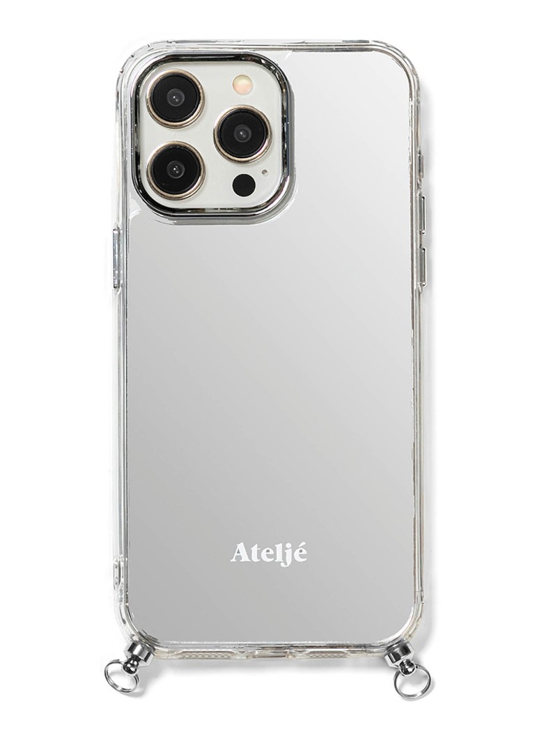 Ateljé Dames Telefoonhoes voor iPhone 17 Pro in de kleur Zilver, maat: 1-maat