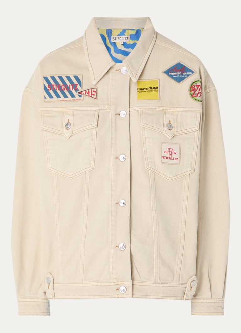 Stieglitz Dames Taigo spijkerjas met opgestikte zakken in de kleur Beige, maat: xs