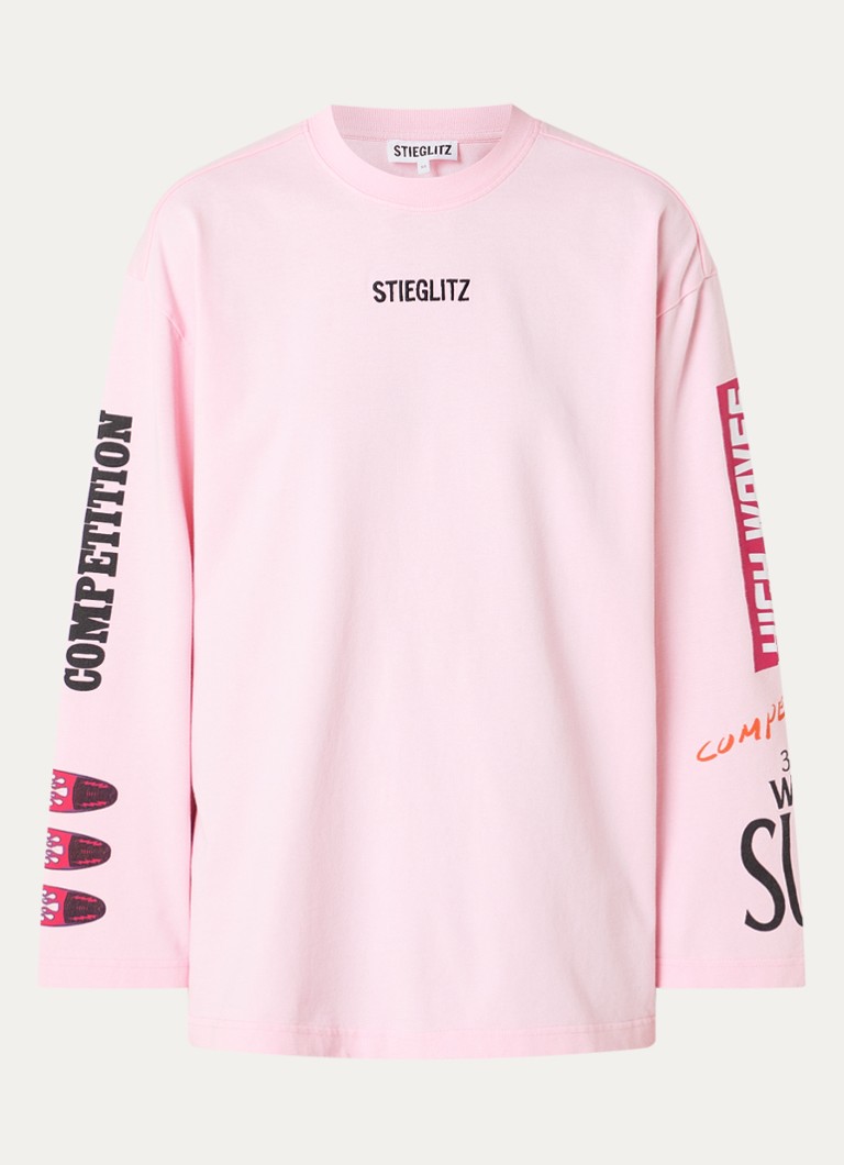 Stieglitz Dames Monica longsleeve met logo- en backprint in de kleur Geel, maat: S