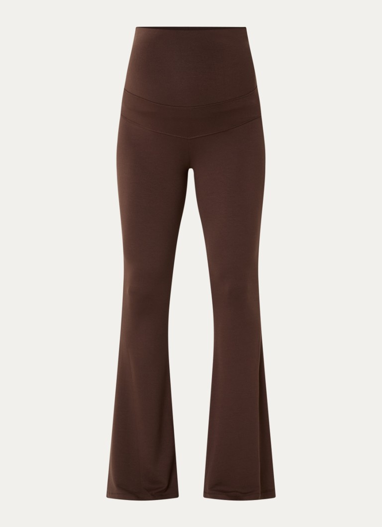 Stieglitz Dames High waist flared fit zwangerschapsbroek in de kleur Bruin, maat: 38