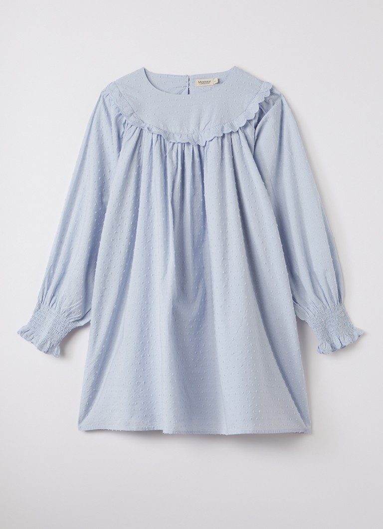 MarMar COPENHAGEN Meisjes Drissy jurk met structuur in de kleur Lichtblauw, maat: 10Y=140