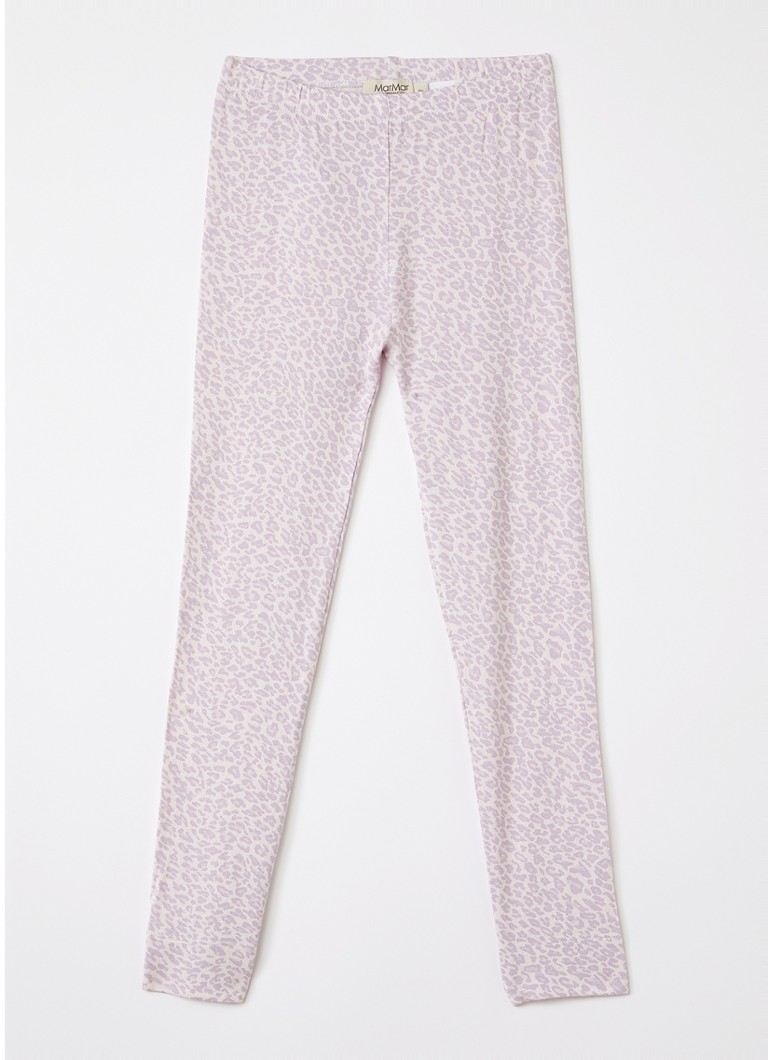 MarMar COPENHAGEN Meisjes Leo legging met panterprint in de kleur Lila, maat: 6Y=116