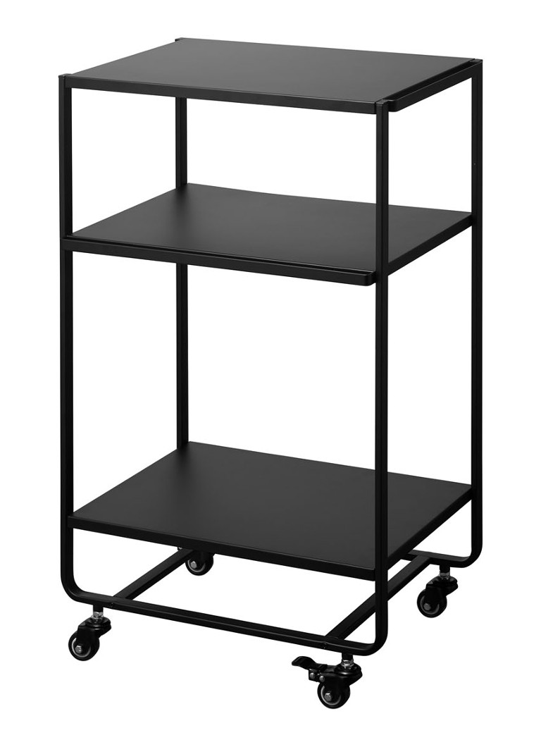 Yamazaki 3-Tiered Tower opbergtrolley Zwart - Deal