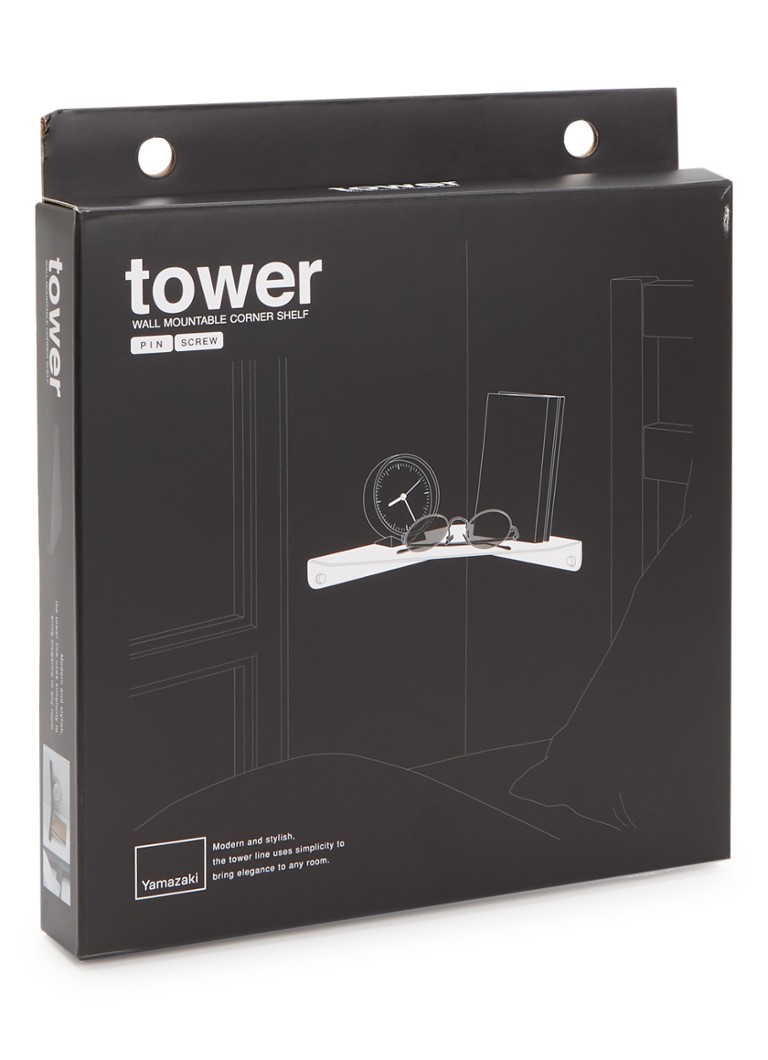 Yamazaki Tower hoekplank 22 cm Zwart - Deal