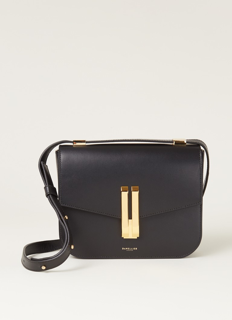 DeMellier Dames The Vancouver crossbodytas van leer in de kleur Zwart, maat: OS