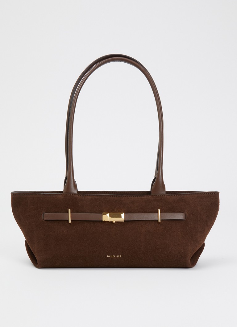 DeMellier Dames The New York schoudertas van leer in de kleur Bruin, maat: 1SZ