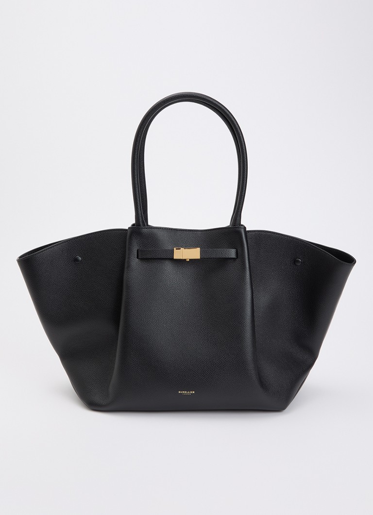 DeMellier Dames The New York handtas van leer in de kleur Zwart, maat: 1SZ