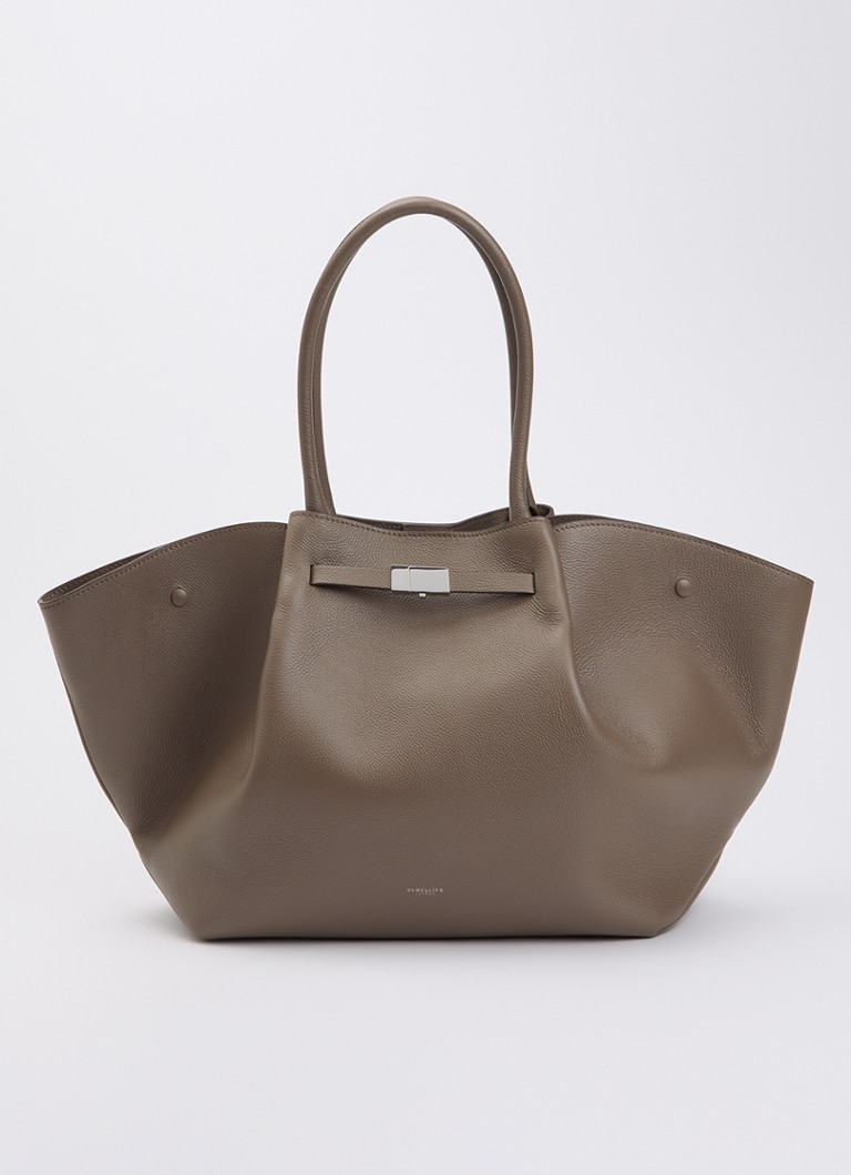 DeMellier Dames The New York handtas van leer in de kleur Taupe, maat: 1SZ