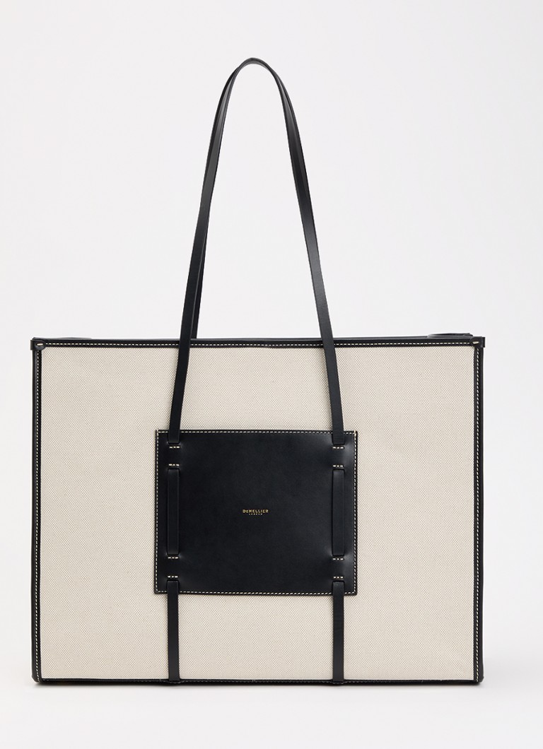 DeMellier Dames The Large Capri shopper van canvas in de kleur Beige, maat: 1SZ