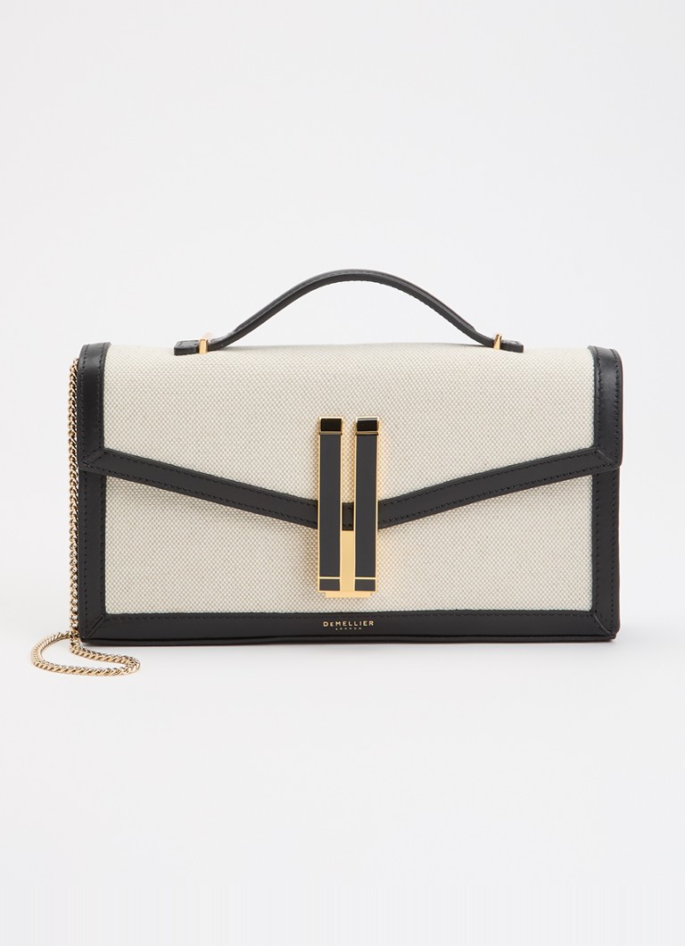 DeMellier Dames The Vancouver clutch van leer in de kleur Zwart, maat: 1SZ