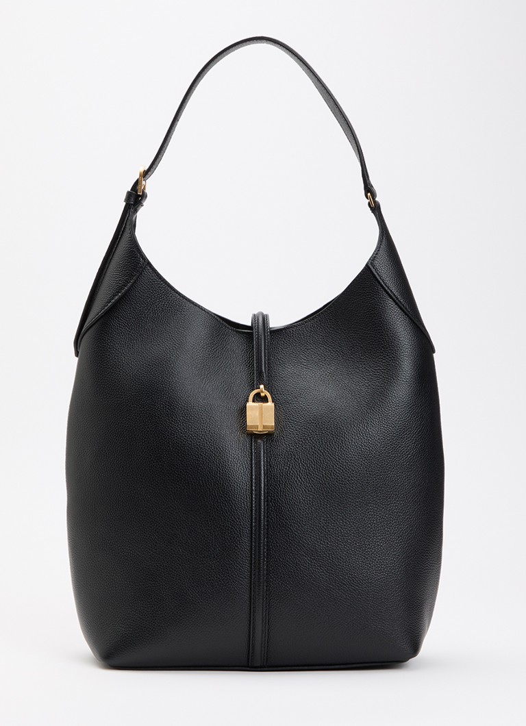 DeMellier Dames The Large Siena schoudertas van leer in de kleur Zwart, maat: 1SZ