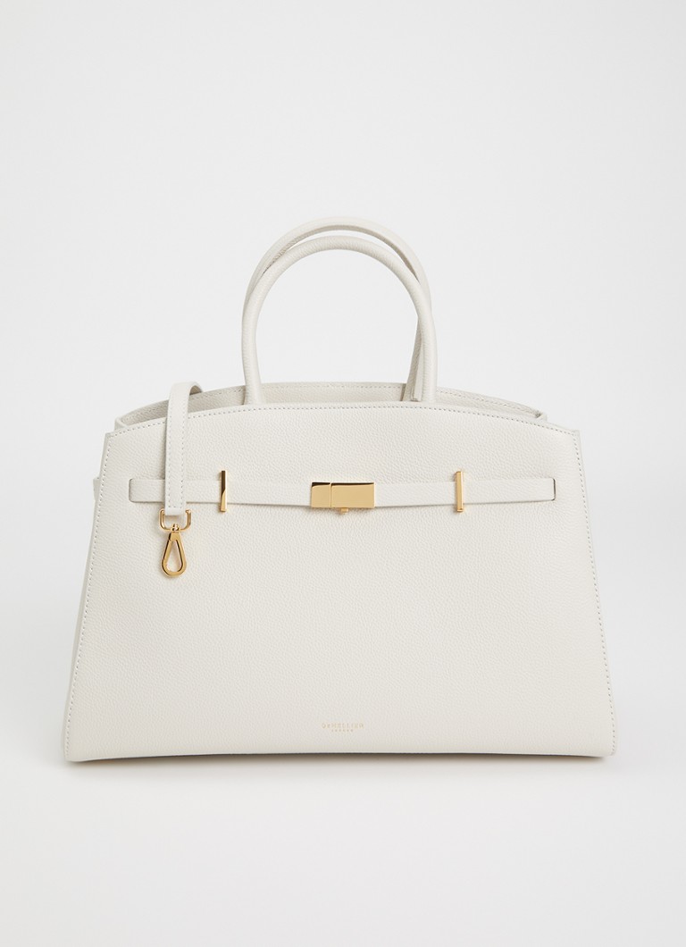 DeMellier Dames The Midi Hudson handtas met afneembare schouderriem in de kleur Gebroken wit, maat: 1SZ