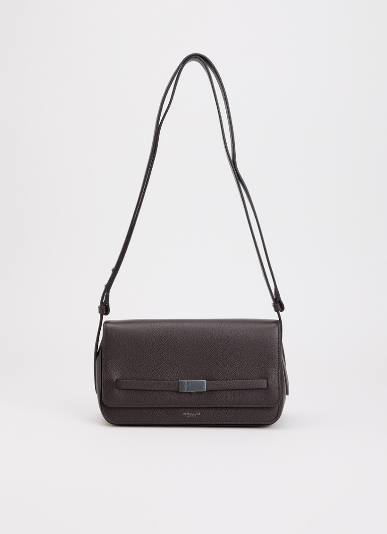 DeMellier Dames The New York crossbodytas van leer met verstelbare schouderriem in de kleur Bordeauxrood, maat: 1SZ