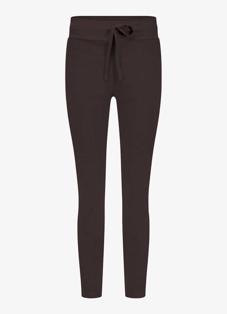Studio Anneloes Dames Startup joggingbroek met trekkoord in de kleur Bruin, maat: XXL