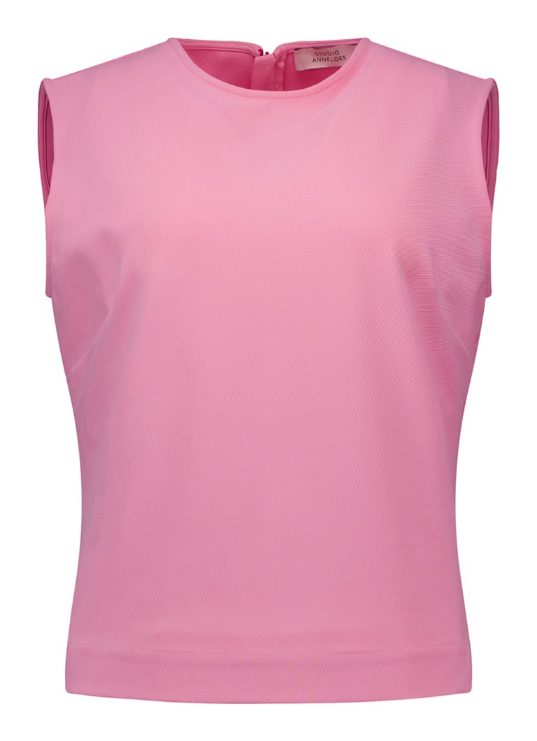 Studio Anneloes Dames Josie mouwloze top met ronde hals in de kleur Roze, maat: M