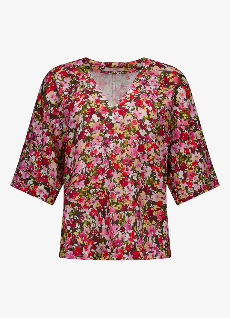 Studio Anneloes Dames Madison top met bloemenprint in de kleur Multicolor, maat: XS