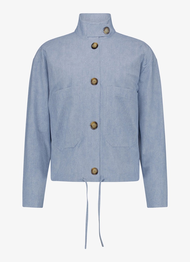 Studio Anneloes Dames Ada spijkerjas met opgestikte zakken in de kleur Blauw, maat: XL