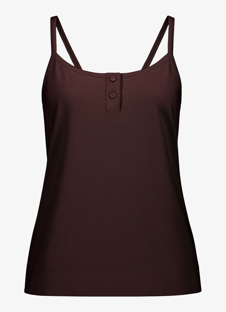 Studio Anneloes Dames Josien top met spaghettibandjes in de kleur Bruin, maat: XL