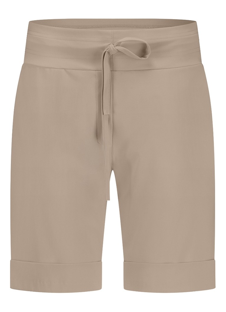 Studio Anneloes Dames City high waist loose fit korte broek in de kleur Lichtbruin, maat: XS