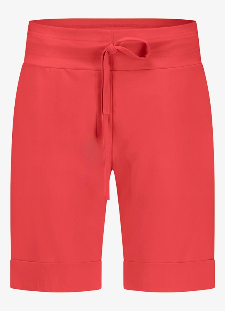 Studio Anneloes Dames City loose fit korte broek met trekkoord in de kleur Koraal, maat: S