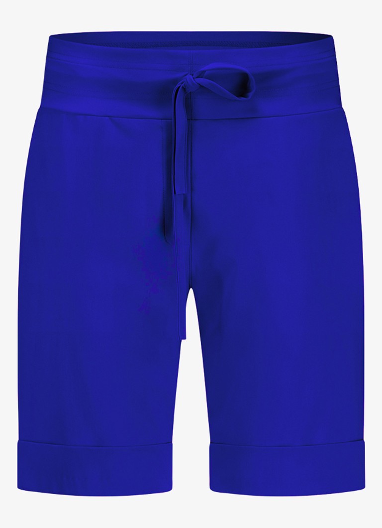 Studio Anneloes Dames City loose fit korte broek met trekkoord in de kleur Blauw, maat: L