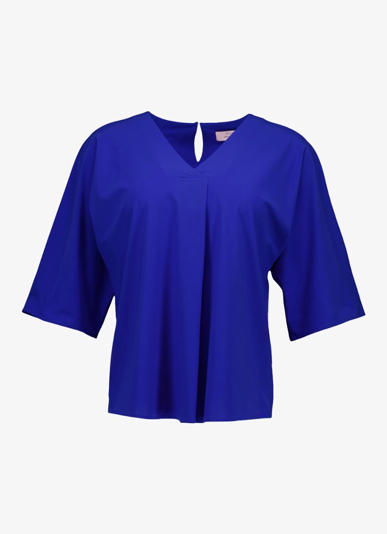 Studio Anneloes Dames Marly tuniek met V-hals in de kleur Donkerblauw, maat: XS