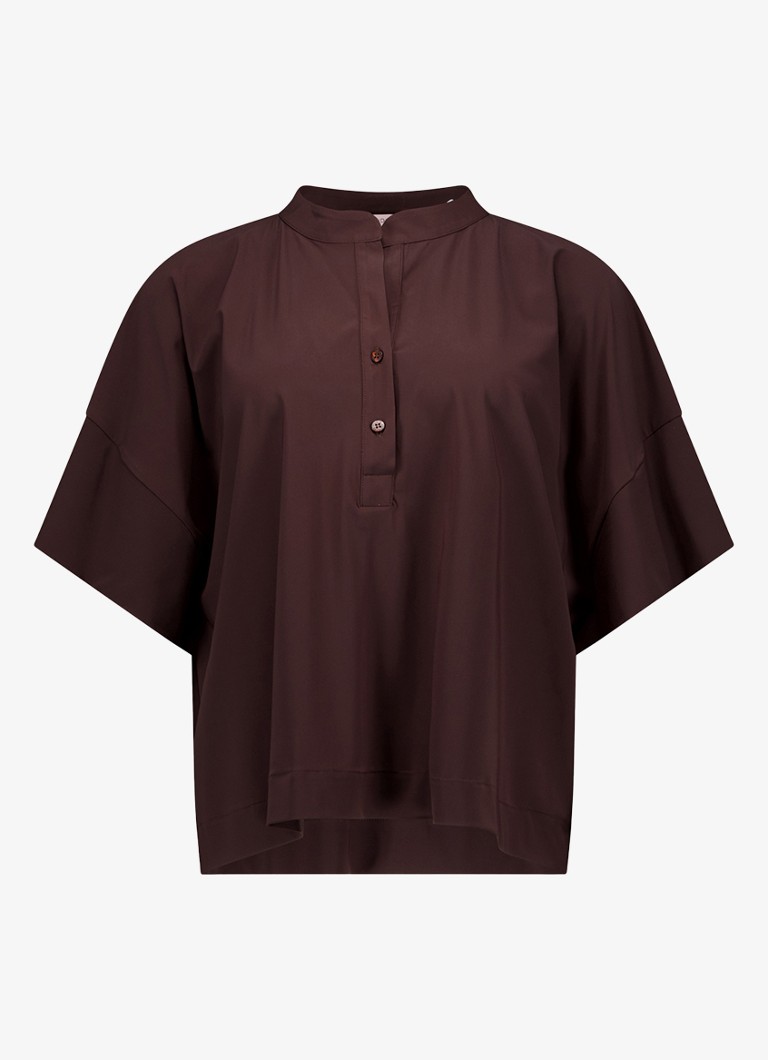 Studio Anneloes Dames Laureen blouse in de kleur Bruin, maat: XXL