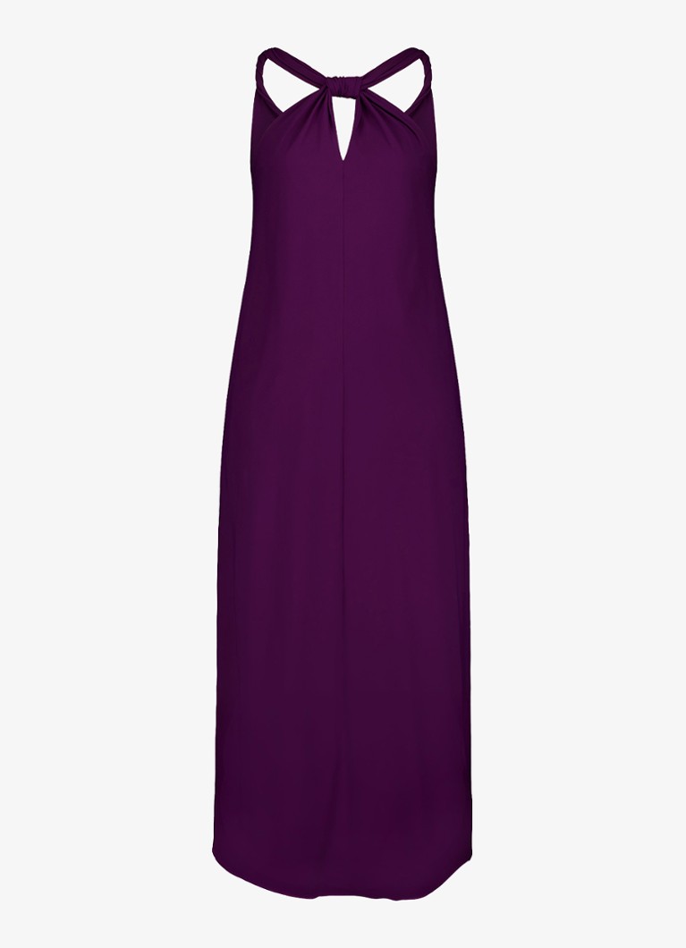 Studio Anneloes Dames Norah jurk met rugdecolleté en steekzakken in de kleur Paars, maat: XL