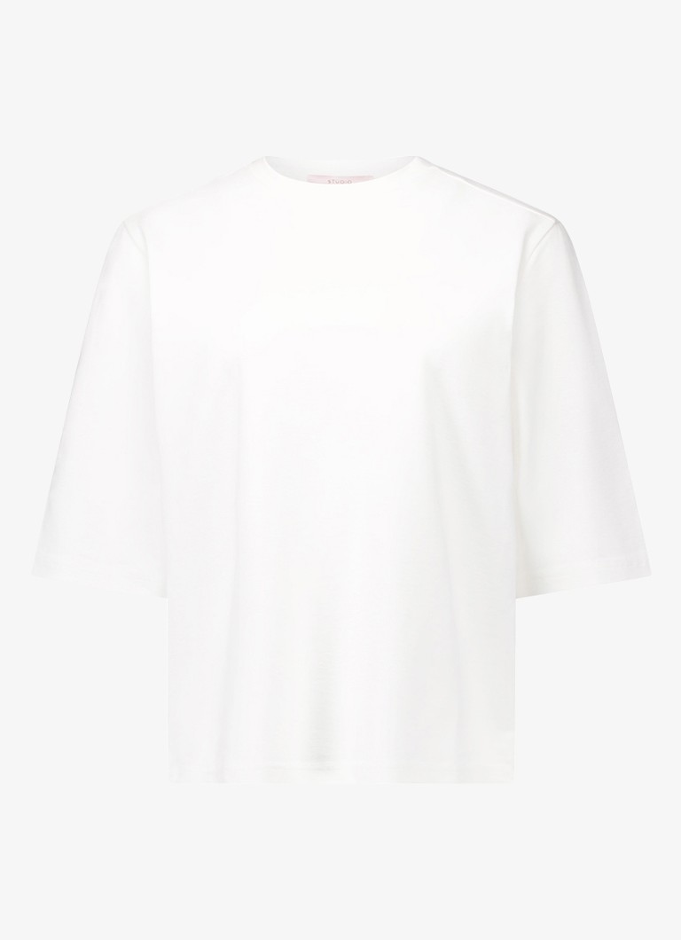 Studio Anneloes Dames Fiore T-shirt met stretch in de kleur Wit, maat: L