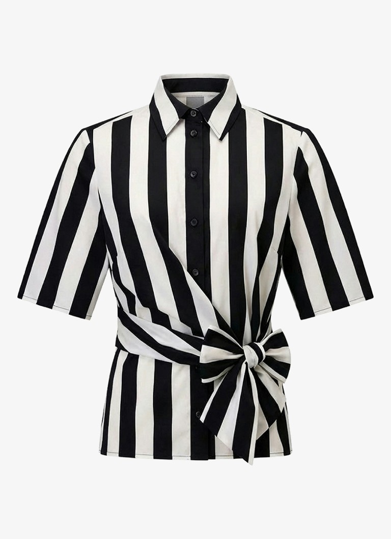 Studio Anneloes Dames Reda stripe butterfly blouse met gestrikt detail en streepprint in de kleur Multicolor, maat: S