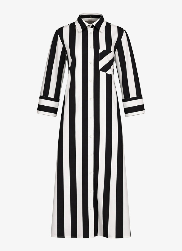 Studio Anneloes Dames Soof stripe dress midi blouse jurk met streepprint in de kleur Multicolor, maat: M