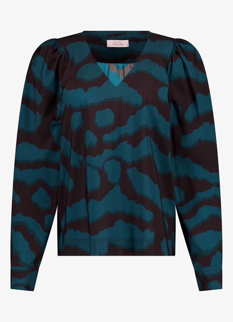 Studio Anneloes Dames Les top met grafische print in de kleur Multicolor, maat: L