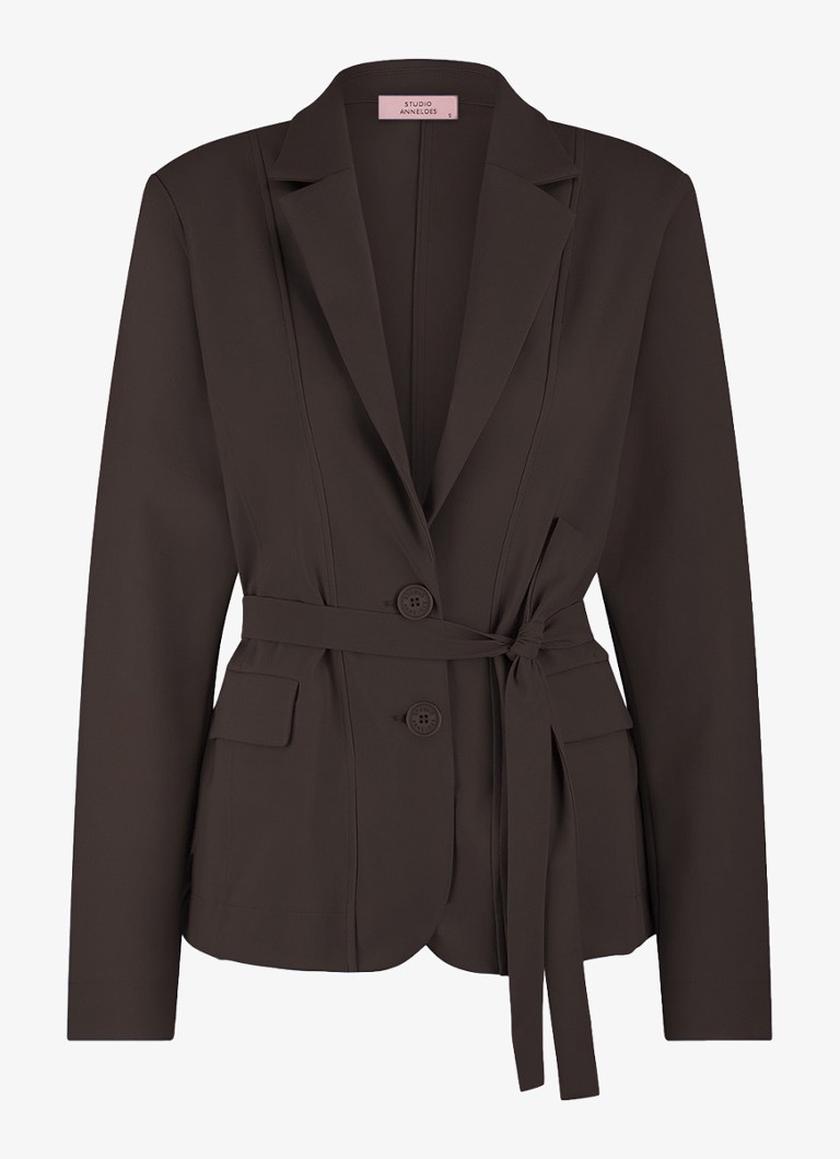 Studio Anneloes Dames Elin blazer met strikceintuur in de kleur Rood, maat: L