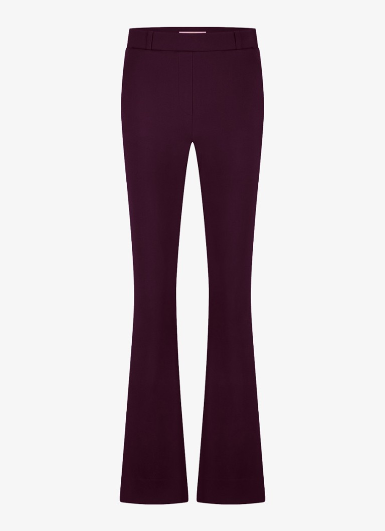 Studio Anneloes Dames Mid waist flared fit pantalon in de kleur Violet, maat: L