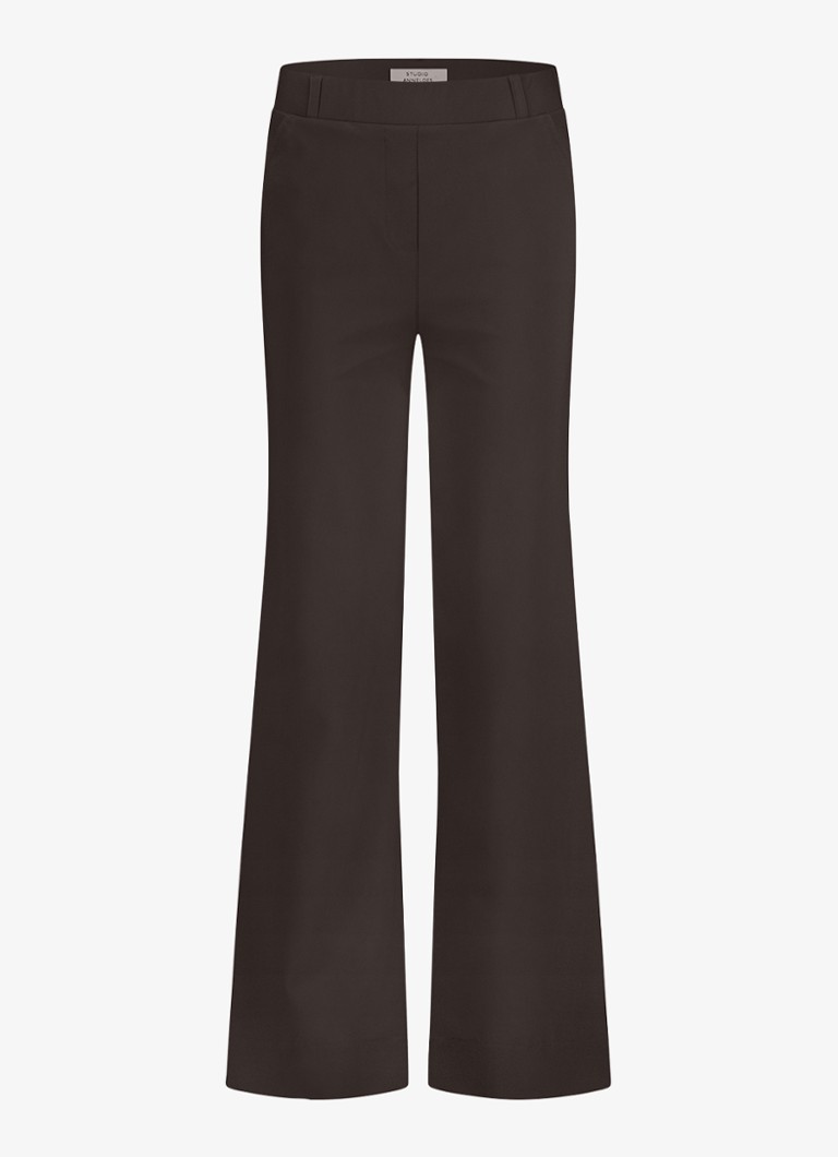 Studio Anneloes Dames Lexie high waist wide fit pantalon met steekzakken in de kleur Multicolor, maat: S