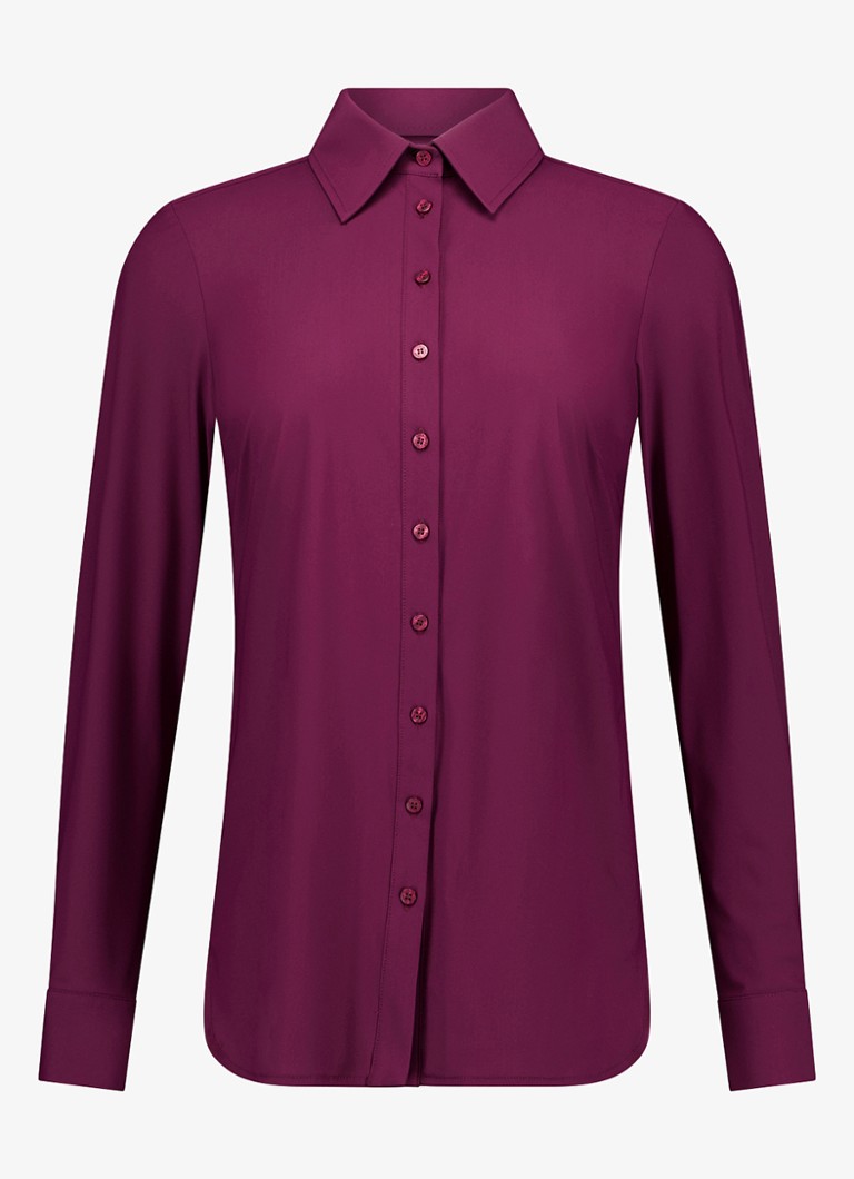 Studio Anneloes Dames Poppy blouse in de kleur Aubergine, maat: XXL